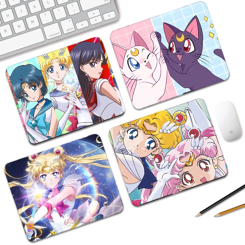Desk Setup Cute - Sailor Moon Kawaii muismat Kleine bureaumat