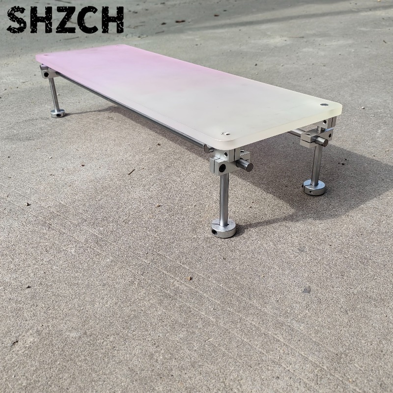 Desk Setup Living Room - ‌ Esthetische roze gradiënt acryl monitorstandaard