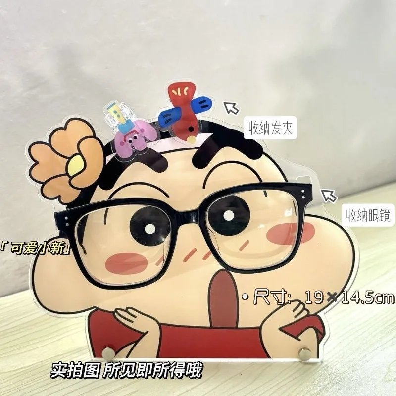 Desk Setup Kit - Brillenhouder met Crayon Shin-chan-thema, schattig acrylbeeldje