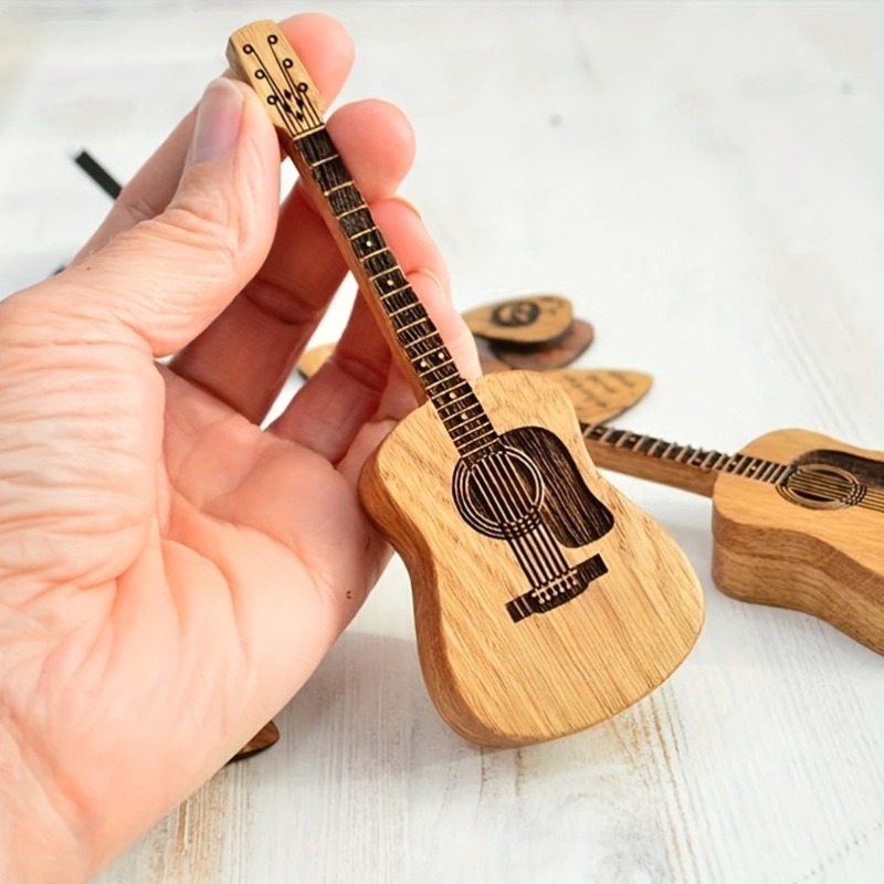 Desk Setup Kit - 1 set creatieve plectrumdisplay, houten houder
