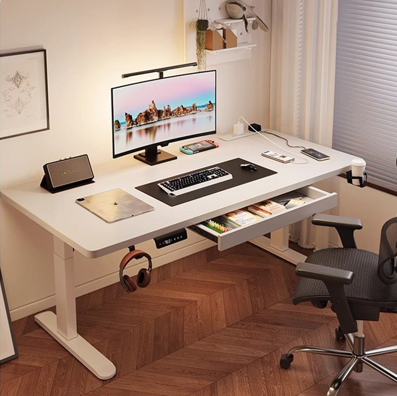 Desk Setup Height - Modern elektrisch verstelbaar bureau met dubbele