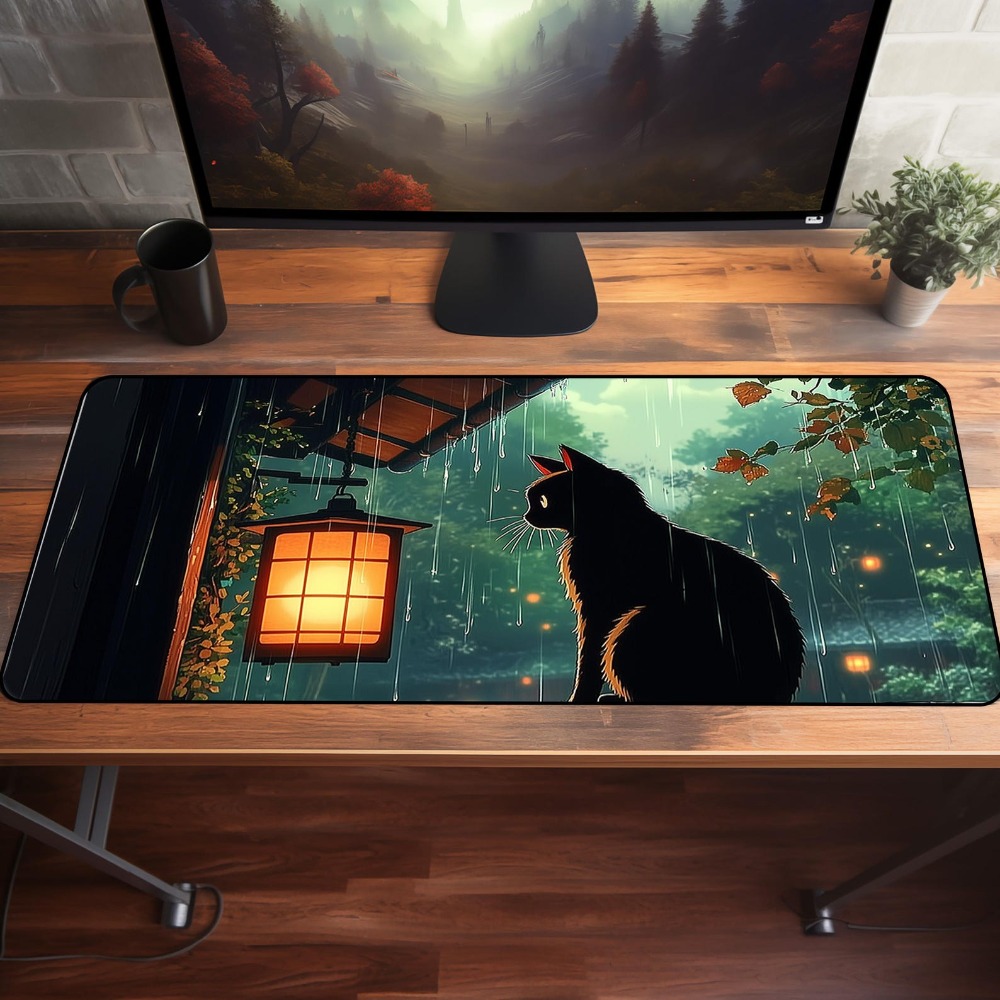 Desk Setup Aesthetic - Anime Bureaumat Leuke Groene Bloemen Ghibli
