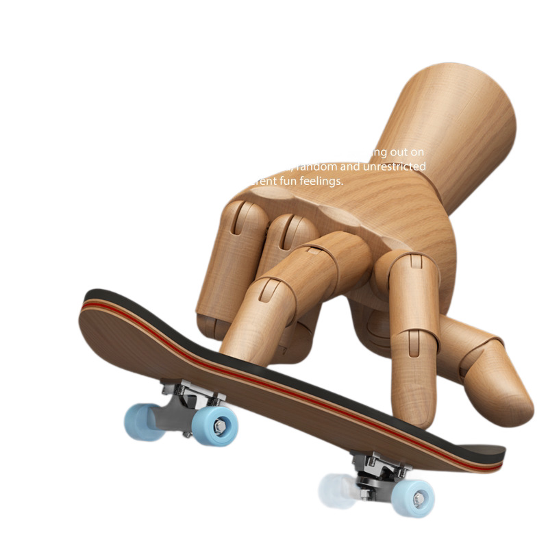 Desk Setup Kit - Houten vingerboard met lagers, complete mini-vinger-skateboardset