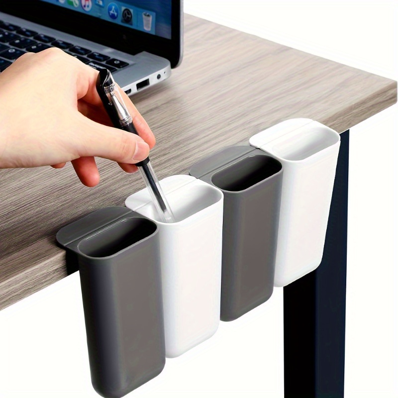Desk Setup Kit - 2-delige pennenhouder op tafel, clip-on potloodopslagcontainer,