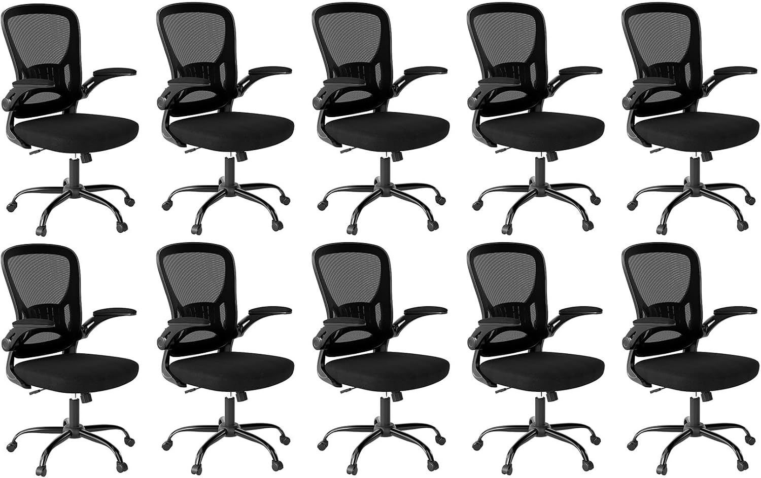 Desk Setup Height - Bureaustoelenset van 10, ergonomische bureaustoelen voor