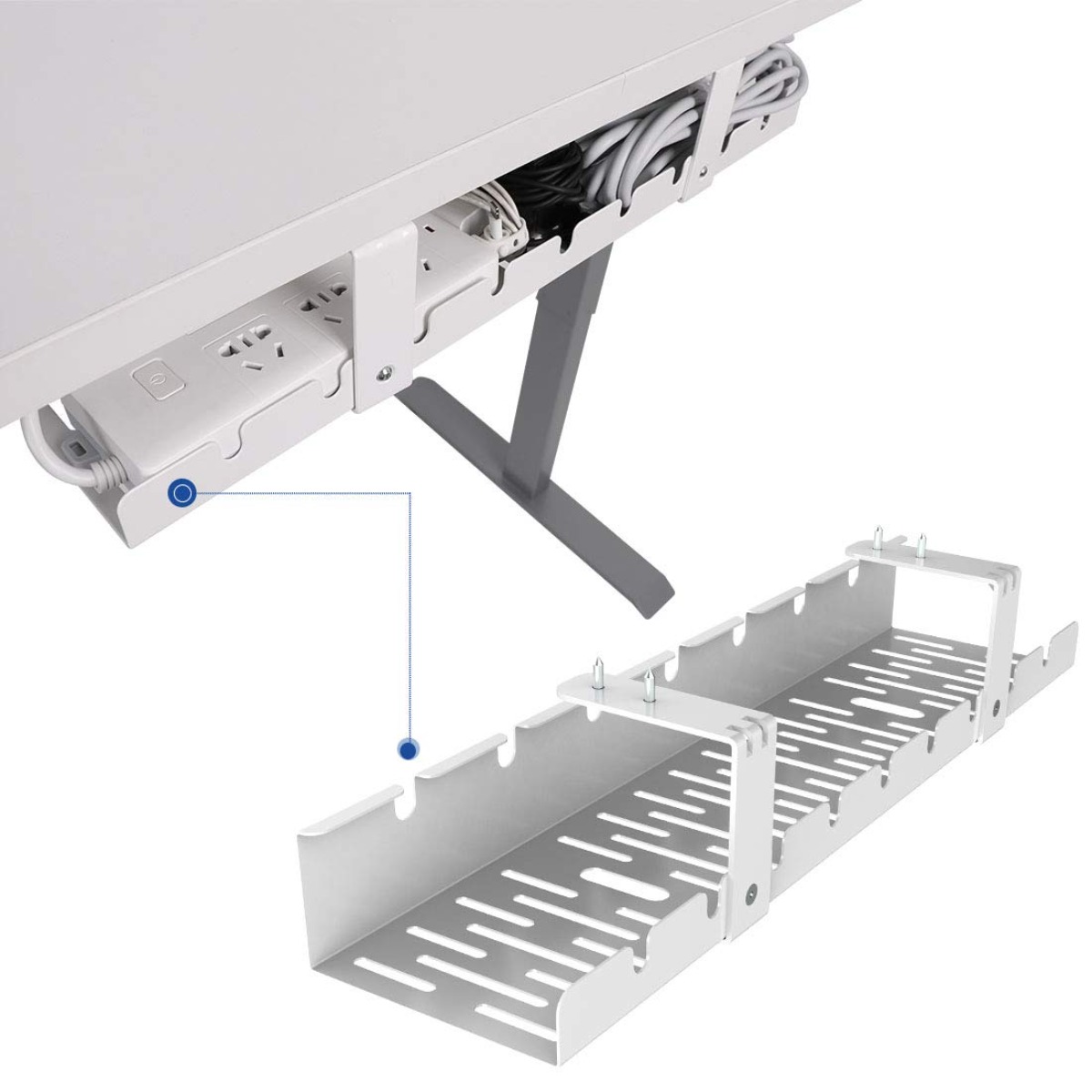 Kabelmanagementbak Bureau-orga - Desk Setup Living Room recensie en prijs