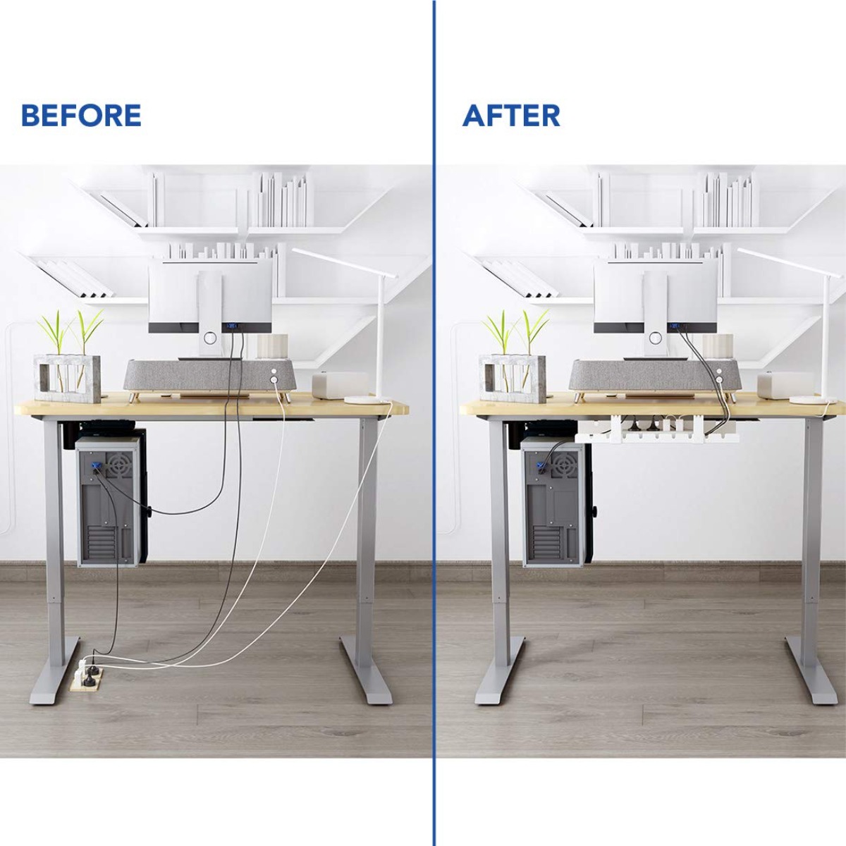 Kabelmanagementbak Bureau-orga - Desk Setup Living Room recensie en prijs