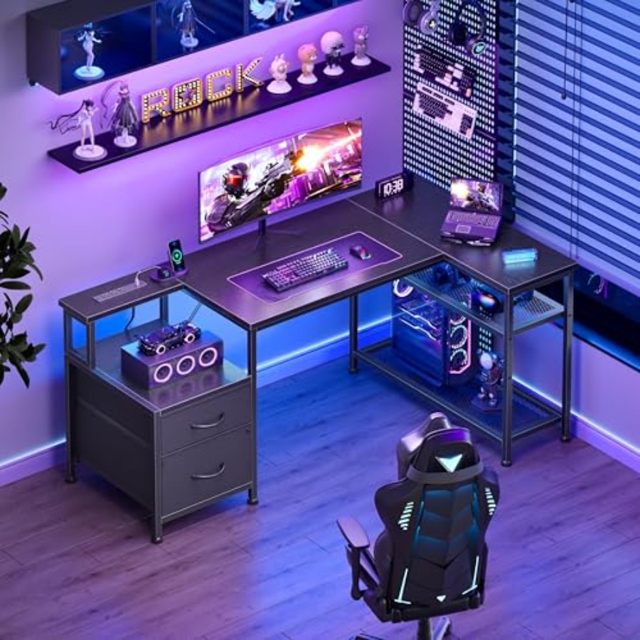 49 inch L-vormig gamingbureau  - Desk Setup L Shaped recensie en prijs