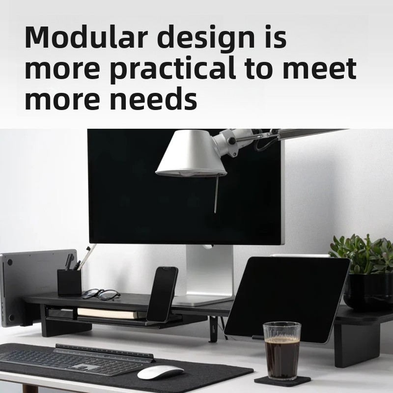 Massief houten monitorstandaar - Desk Setup Living Room recensie en prijs