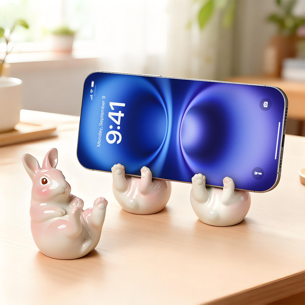 Schattig konijnen telefoonstan - Desk Setup Cute recensie en prijs